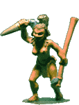 A Moha girl with blowpipe and stone dagger. 25 mm figure by Fanpro